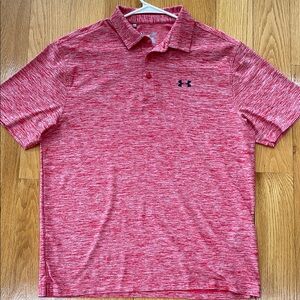 Under Armour Men's Heather Red Polo Shirt